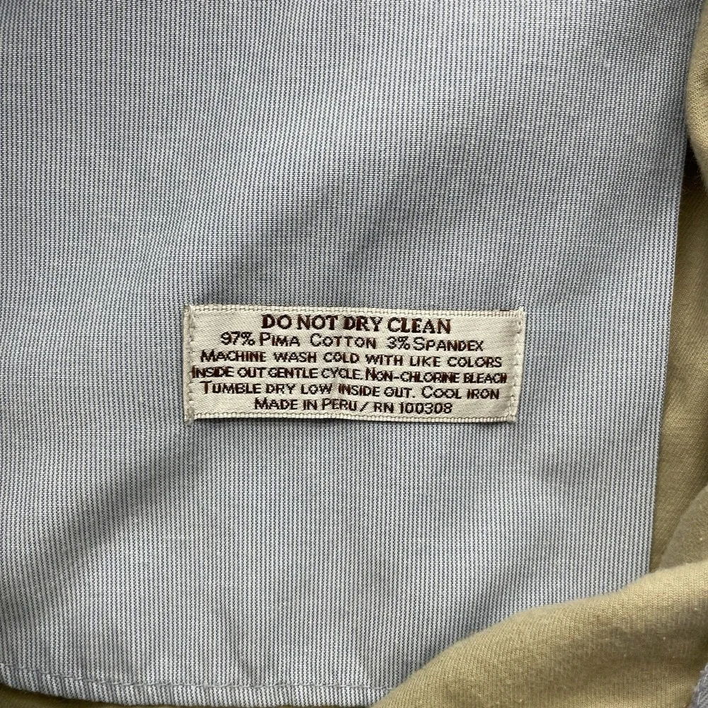 Peter Millar Pants Mens 36x31 Golf Chino Khaki Pima Cotton Stretch Crown Preppy‎